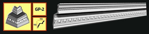 картинка Плинтус потолочный GP- 2 <113*113> (12шт) от магазина