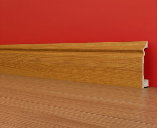 картинка  Плинтус Декор С01-1 дуб желтый КОМПОЗИТ 100мм 2,5м от магазина