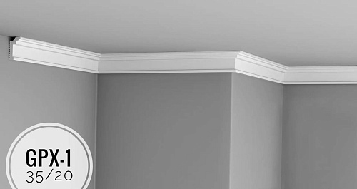 картинка Плинтус потолочный GPX-1 <35*20> от магазина