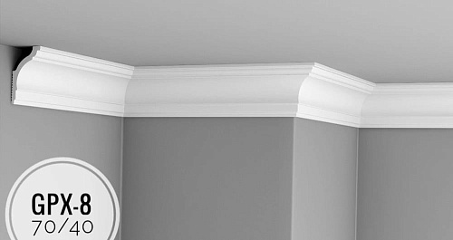 картинка Плинтус потолочный GPX-8 <70*40> от магазина