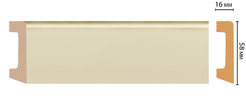 картинка D234-61 плинтус DECOMASTER <58*16>(15шт) от магазина