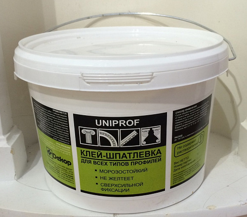 картинка Монтажный клей-шпатлевка Uniprof 3л-4,5кг(3шт) от магазина
