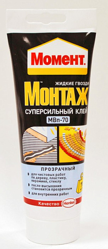 картинка Клей "Момент" Монтажный 185г Суперсильный прозр/MBn-70/(12шт) Р от магазина