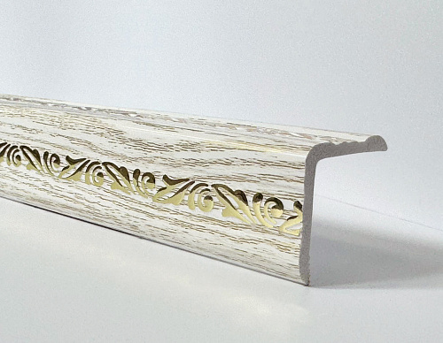 картинка  Уголок ПВХ Д03 дуб белый золото 30*30*2,7м от магазина