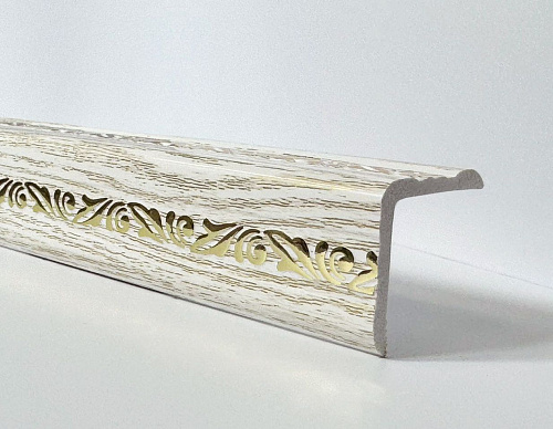 картинка  Уголок ПВХ Д03 дуб белый золото 30*30*2,7м(30шт) от магазина