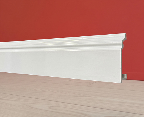 картинка Плинтус Декор С02-1 Белый перламутр 80мм 2,4м от магазина