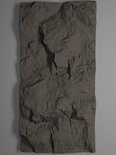 картинка Панель стеновая 3D Скала С005-5 Светло-черный <1200*600*50>DecoLite от магазина
