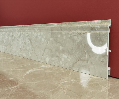 картинка Плинтус Декор С03-1 мрамор греческий 120мм 2,5 от магазина