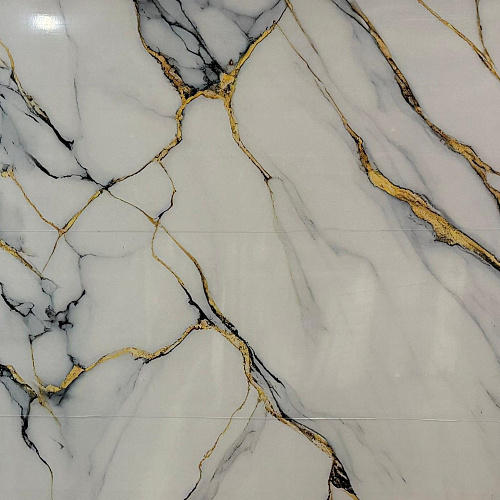 картинка Гибкий мрамор Каррара-119 с двойным лаком 2,5мм 1,2м*2,8м DUROFLEX от магазина