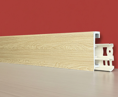 картинка Плинтус Декор С06-1 дуб солома 80мм 2,5м от магазина