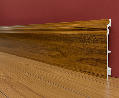 картинка Плинтус Декор С03-1 орех 120мм 2,5 от магазина