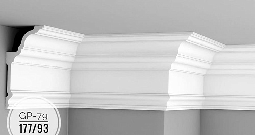 картинка Плинтус потолочный GP-79 <177*93> от магазина