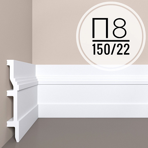 картинка Плинтус XPS POLYMER П 8 150/22 <150*22> от магазина