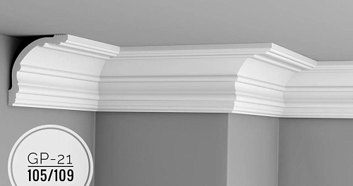 картинка Плинтус потолочный GP-21 <105*109> от магазина