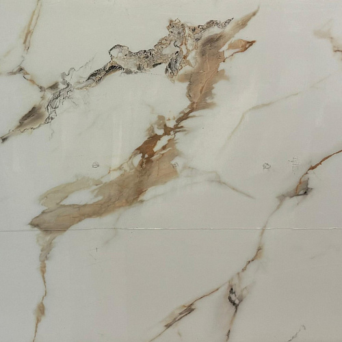 картинка Гибкий мрамор Каррара-DP ТП KL 8266 с двойным лаком 2,5мм 1,2м*2,8м DUROFLEX от магазина