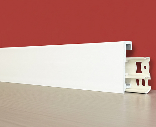 картинка Плинтус Декор С06-1 белый мат 80мм 2,5м от магазина