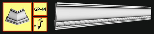 картинка Плинтус потолочный GP-44 <99*47> от магазина