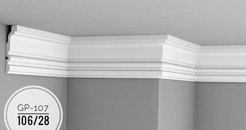 картинка Плинтус потолочный  GP-107 <106*28> от магазина