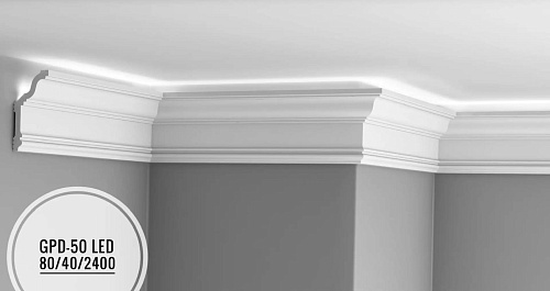 картинка Потолочный карниз GPD-50 LED(80*40*2400) от магазина
