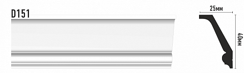 картинка D151 Плинтус DECOMASTER<40*25>(60 шт) от магазина