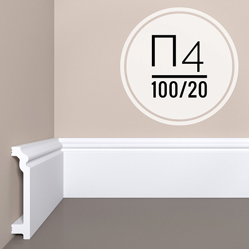 картинка Плинтус XPS POLYMER П 4 100/20  <100*20> от магазина