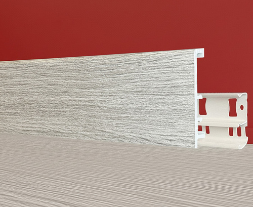 картинка Плинтус Декор С08-1 клен серый 100мм 2,5м от магазина