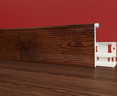 картинка Плинтус Декор С08-1 темная вишня 100мм 2,5м от магазина