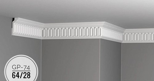 картинка Плинтус потолочный GP-74 <64*28> от магазина