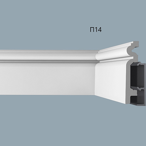 картинка Плинтус XPS POLYMER П 14 90/19  <90*19>с монтажной планкой(16шт) от магазина