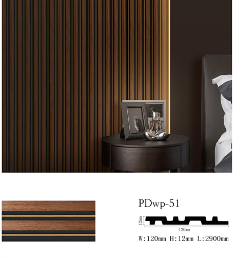 картинка Панель декоративная (молдинг) PDWP-51 <120*12*2900>PENOPOL DECOR от магазина