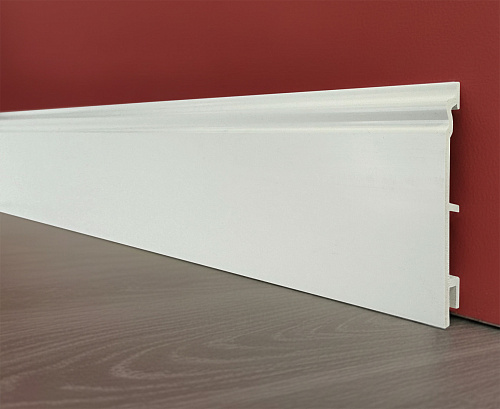 картинка Плинтус Декор С03-1 Белый мат 120мм 2,5 от магазина