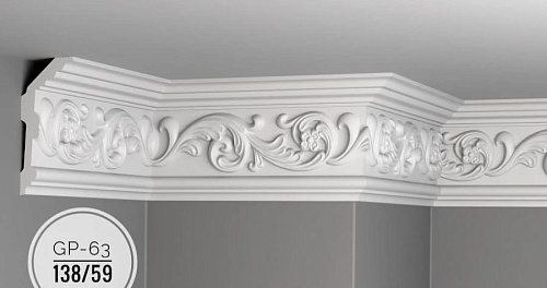 картинка Плинтус потолочный GP-63 <138*59> от магазина