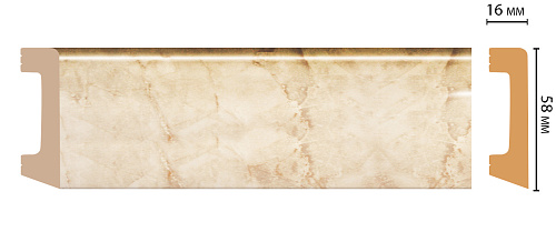 картинка D234-80 плинтус DECOMASTER <58*16>(15шт) от магазина