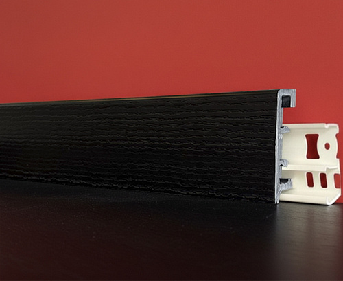 картинка Плинтус Декор С06-1 черный матовый 80мм 2,5м от магазина