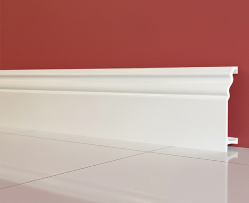 картинка Плинтус Декор С07-1 Белый матовый композит 100мм 2,5м от магазина