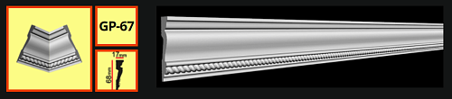 картинка Плинтус потолочный GP-67 <68*17> от магазина