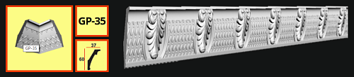 картинка Плинтус потолочный GP-35 <60*37> от магазина