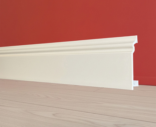 картинка Плинтус Декор С02-1 слоновая кость 80мм 2,4м от магазина