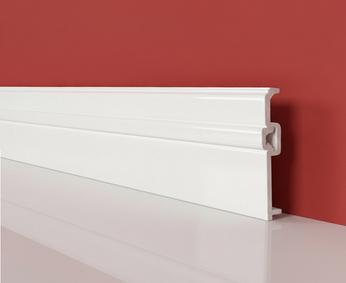 картинка Плинтус Декор С05-1 Белый глянец 100мм 2,4м от магазина