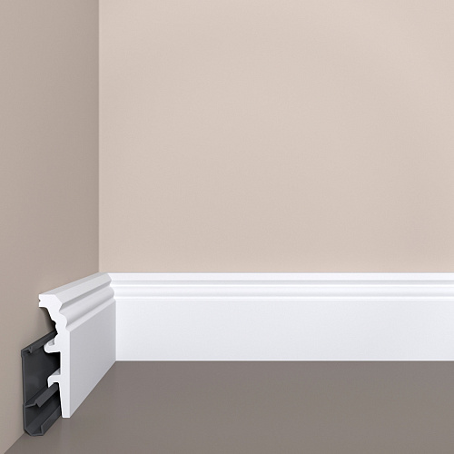 картинка Плинтус XPS POLYMER П 25  80/20 <80*20>с монтажной планкой от магазина