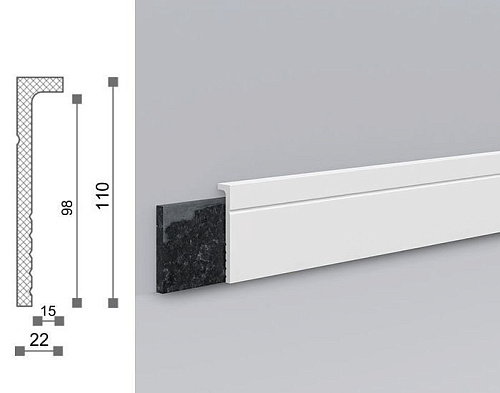 картинка CF2 профиль Бельгия Wallstyl<110*22>2м(18шт) от магазина