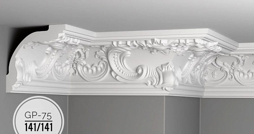 картинка Плинтус потолочный GP-75 <141*141> от магазина