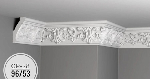 картинка Плинтус потолочный GP-28 <96*53> от магазина