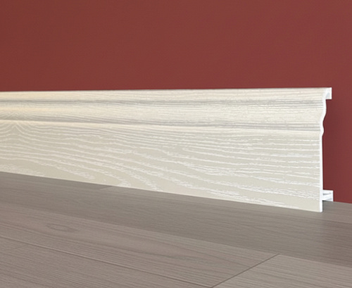 картинка Плинтус Декор С07-1 Снежная роза композит 100мм 2,5м от магазина