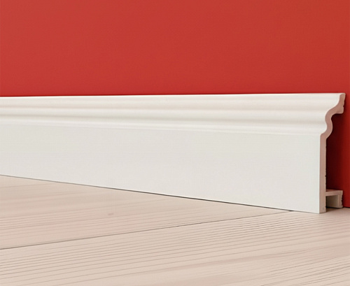 картинка  Плинтус Декор С01-1 белое дерево КОМПОЗИТ 100мм 2,5м от магазина