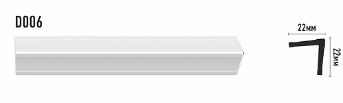 картинка D006 Плинтус угловой DECOMASTER<22*22>(80шт) от магазина