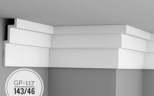 картинка Плинтус потолочный  GP-117 <143*46> от магазина