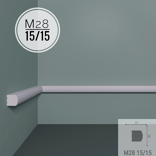 картинка Молдинг XPS POLYMER M 28  15/15 от магазина