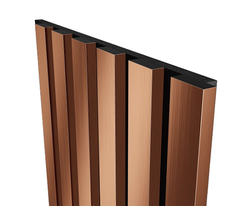 картинка Комплект акустических панелей КРАСНАЯ МЕДЬ черный войлок <3000*300*19> рейки экополимер от магазина