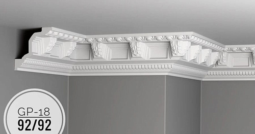картинка Плинтус потолочный GP-18 <92*92> от магазина